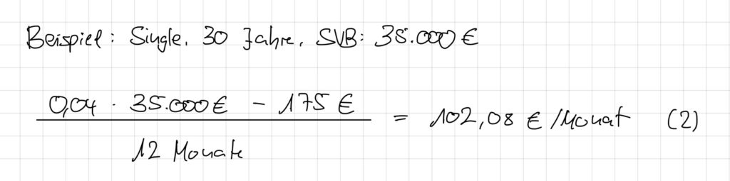 Beispiel 1 Riester-Formel