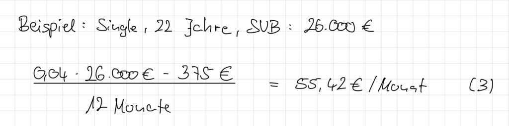 Beispiel 2 Riester-Formel